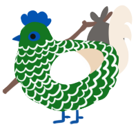 (unnamed), a leaf and cream chicken with a lace pattern