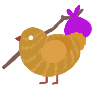 (unnamed), a gold and orange chicken with a bar pattern
