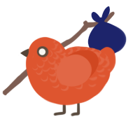 (unnamed), a vermilion chicken with a half-lace pattern