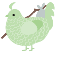 Luppy, a gluppy chicken with a lace pattern