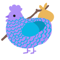(unnamed), a lilac and cerulean chicken with a lace pattern