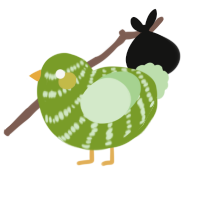 (unnamed), a chartreuse and gluppy chicken with a bar pattern