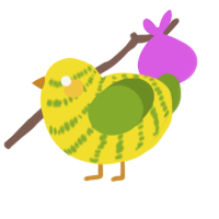 (unnamed), a yellow and chartreuse chicken with a bar pattern