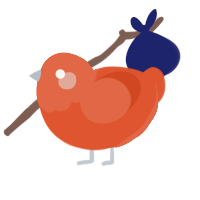 (unnamed), a vermilion chicken with a head pattern