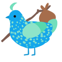 (unnamed), a sky and mint chicken with a speckle pattern