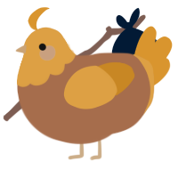 ducky isopod, a brown and orange chicken with a head pattern