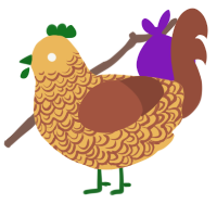 (unnamed), a honey and russet chicken with a double-lace pattern