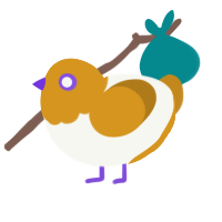 PB and J, a white and ochre chicken with a head pattern