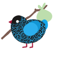 (unnamed), a sable and sky chicken with a double-lace pattern