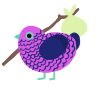 (unnamed), a orchid and navy chicken with a lace pattern