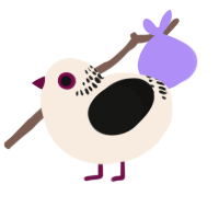 Old Mother, a cream and black chicken with a neck-band pattern