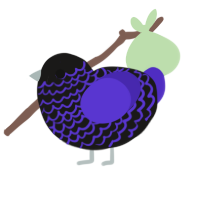 (unnamed), a sable and indigo chicken with a lace pattern