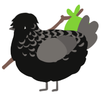 (unnamed), a black and grey chicken with a half-lace pattern