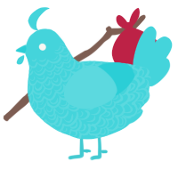 aqua zz, a aqua chicken with a double-lace pattern