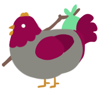 (unnamed), a ash and maroon chicken with a head pattern