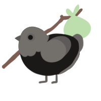 Pidgeon, a sable and grey chicken with a head pattern