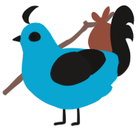 Deep sea, a cerulean and sable chicken