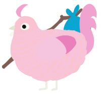 (unnamed), a rose and pink chicken with a lace pattern
