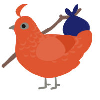 (unnamed), a vermilion chicken with a half-lace pattern