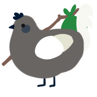 (unnamed), a grey and white chicken