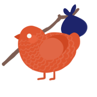 xxx verm, a vermilion chicken with a lace pattern