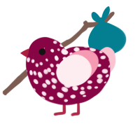 a mess, a maroon and rose chicken with a speckle pattern