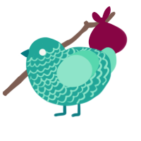 (unnamed), a turquoise and mint chicken with a lace pattern