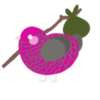 (unnamed), a fuchsia and grey chicken with a lace pattern