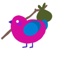 (unnamed), a fuchsia and sapphire chicken
