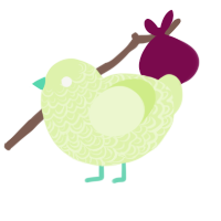 owie, a apple chicken with a double-lace pattern