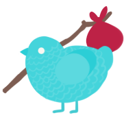Aquamarine, a aqua chicken with a lace pattern