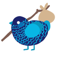Shadow Milk, a navy and cerulean chicken with a lace pattern
