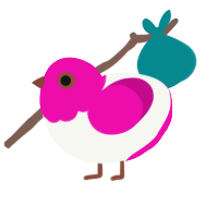 (unnamed), a white and fuchsia chicken with a head pattern