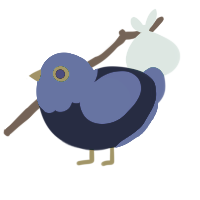 Learn to Enjoy-, a tumblr and ultramarine chicken with a head pattern