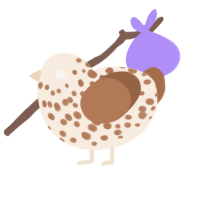 (unnamed), a cream and brown chicken with a speckle pattern