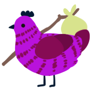 (unnamed), a amethyst and wine chicken with a bar pattern