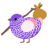 (unnamed), a blurple and rose chicken with a lace pattern