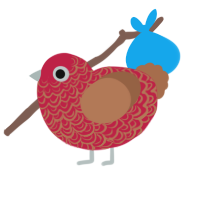 (unnamed), a crimson and brown chicken with a double-lace pattern