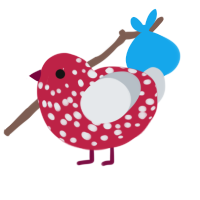Mushie, a crimson and mist chicken with a speckle pattern