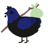 (unnamed), a sable and navy chicken with a head pattern