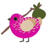 (unnamed), a fuchsia and beige chicken with a half-lace pattern