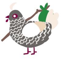 (unnamed), a grey and cream chicken with a lace pattern