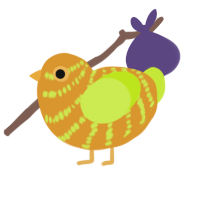 Apple Cider, a orange and lime chicken with a bar pattern