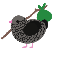 Mavis, a grey and black chicken with a lace pattern