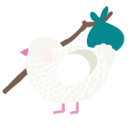 ww pink, a white chicken with a lace pattern