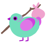 (unnamed), a mint and orchid chicken with a neck-band pattern