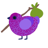 (unnamed), a plum and blurple chicken with a double-lace pattern