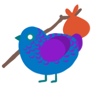 (unnamed), a sapphire and violet chicken with a half-lace pattern