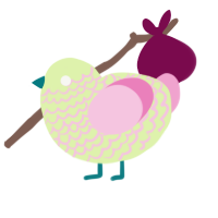 (unnamed), a apple and pink chicken with a lace pattern