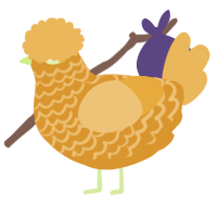 (unnamed), a orange and honey chicken with a lace pattern